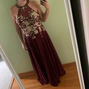 Burgundy gown (never worn except for pictures)